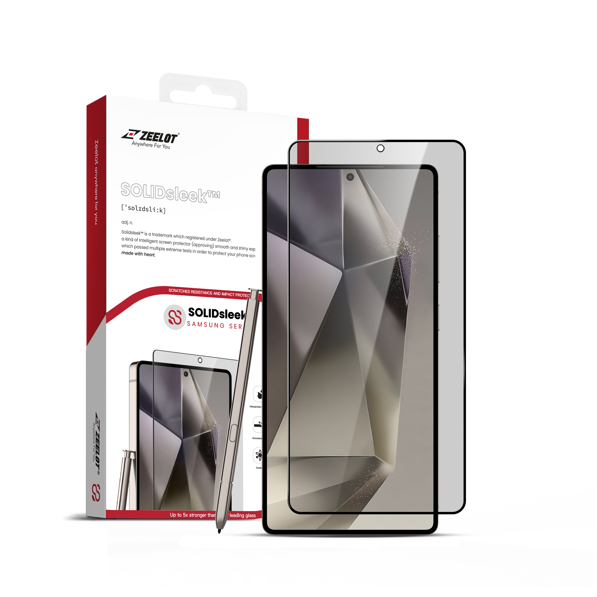 Dán cường lực Samsung Galaxy S25 Zeelot Solidsleek Full cao cấp
